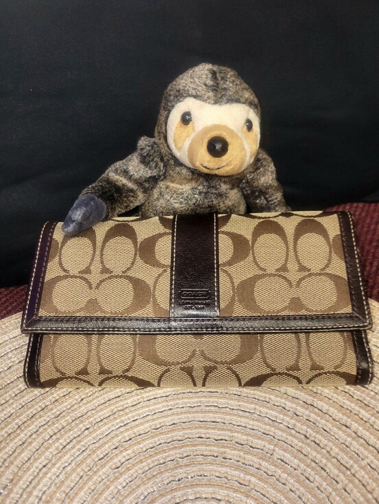 Coach Handbags - Coach Y2K Legacy Signature Stripe Trifold Wallet with Checkbook